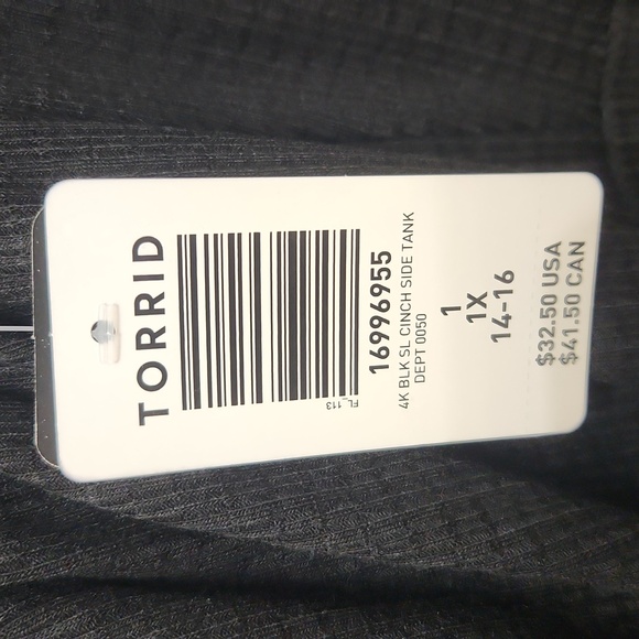 1x Torrid Black Cinch Tank Top - Picture 3 of 3